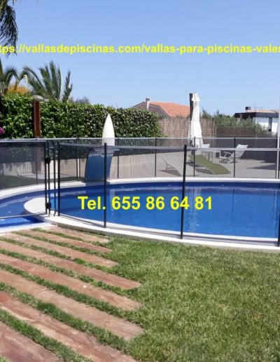 Instalación Vallas para piscinas jardines precio Betera Valencia 2
